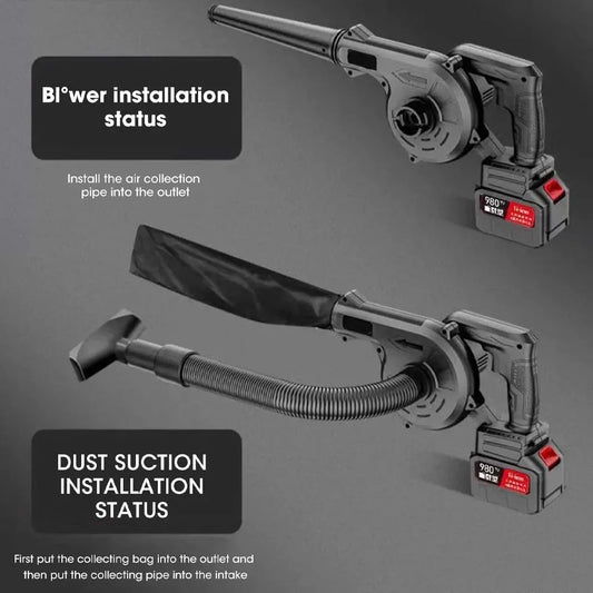 111-240V cordless electric blower and suction blade 2-in-1 computer dust collector, compatible with Makita battery power tools