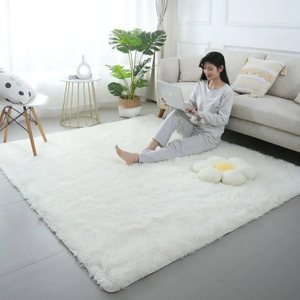 Tie-Dye Plush Carpet Living Room Decoration Soft Fluffy Home Mat Children's Room Baby Crawling Non-Slip Blanket