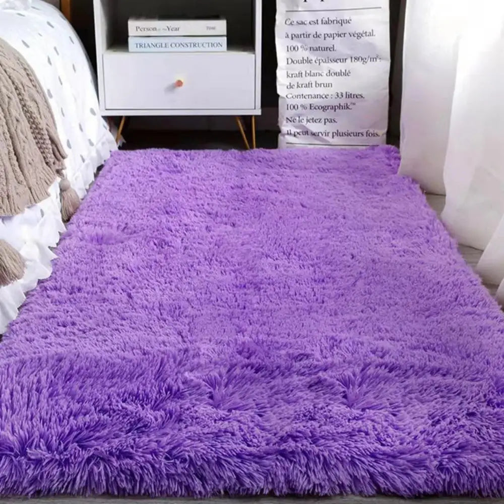 Tie-Dye Plush Carpet Living Room Decoration Soft Fluffy Home Mat Children's Room Baby Crawling Non-Slip Blanket