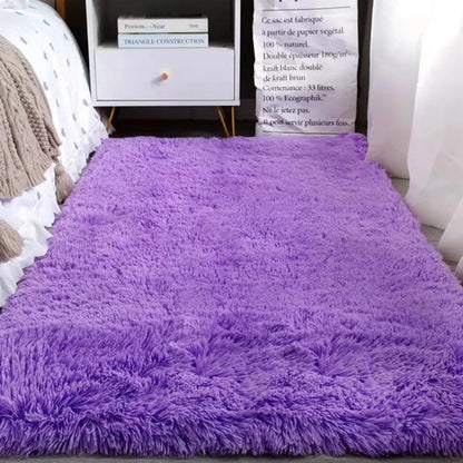 Tie-Dye Plush Carpet Living Room Decoration Soft Fluffy Home Mat Children's Room Baby Crawling Non-Slip Blanket