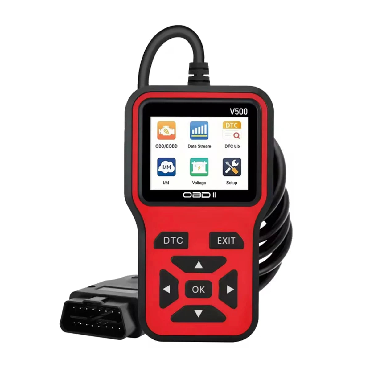 OBD2 Scanner V500 - Instant Code Reader & Voltage Check | Full System Diagnostics for OBDII/CAN Cars |10s Fault Analysis