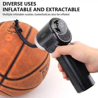 150PSI Cordless Tire Inflator | Digital Pump forCar/Bike/Outdoors | 5000mAh Fast Charge & Auto Shut-Off | LCD Display w