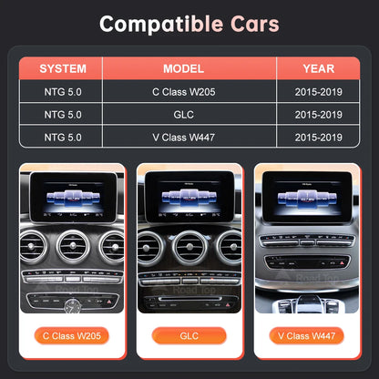 Multimedia Screen Wireless CarPlay Android Auto for Mercedes-Benz W205 W176 GLC A C V Class W447 CLA GLA 2015-2018 NTG5.0