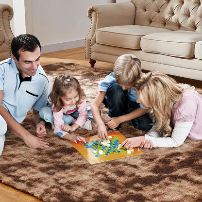 Tie-Dye Plush Carpet Living Room Decoration Soft Fluffy Home Mat Children's Room Baby Crawling Non-Slip Blanket