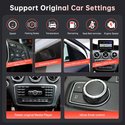 1920*720 Touch Screen Car Multimedia Display For Benz A B CLA GLA W176 W463 W246 2013-2015 NTG4.5 Wireless Carplay Android Auto
