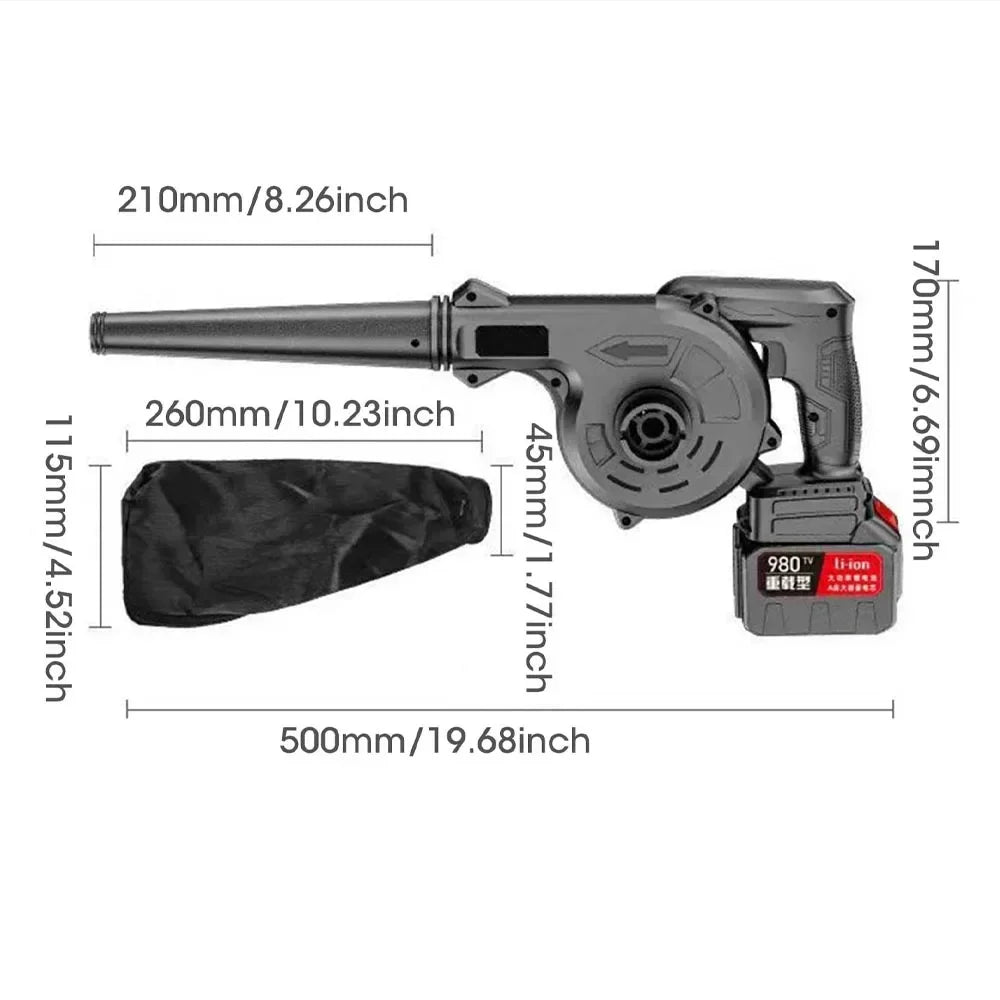 111-240V cordless electric blower and suction blade 2-in-1 computer dust collector, compatible with Makita battery power tools