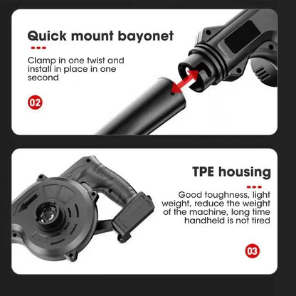 111-240V cordless electric blower and suction blade 2-in-1 computer dust collector, compatible with Makita battery power tools