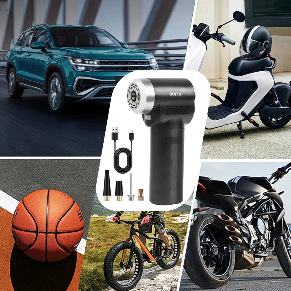 150PSI Cordless Tire Inflator | Digital Pump forCar/Bike/Outdoors | 5000mAh Fast Charge & Auto Shut-Off | LCD Display w